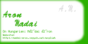 aron madai business card